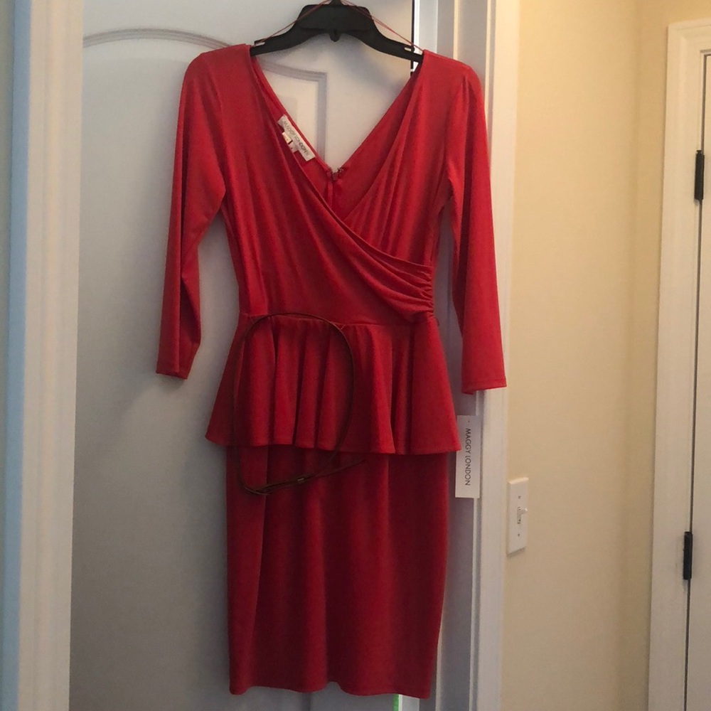 size 4 Maggy London Peplum Dress